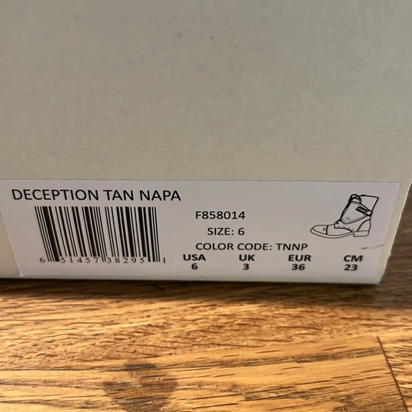 NWT Bed Stu Roan Leather Deception Wrap Over Combat Boots - Picture 6 of 7